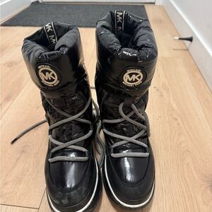 Michael Kors Glossy Black Winter Boots